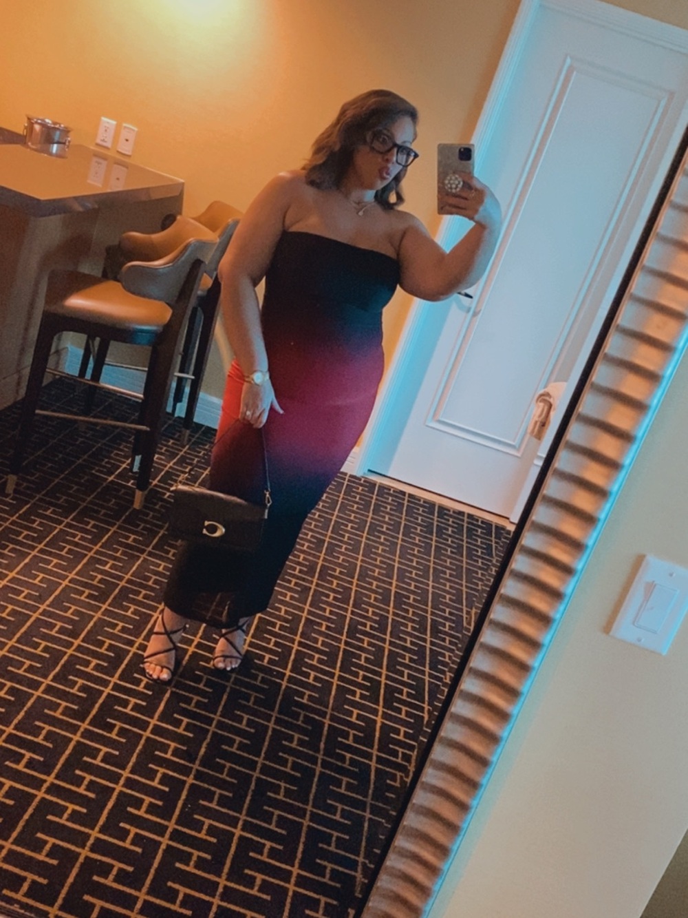 Ombré strapless Bodycon